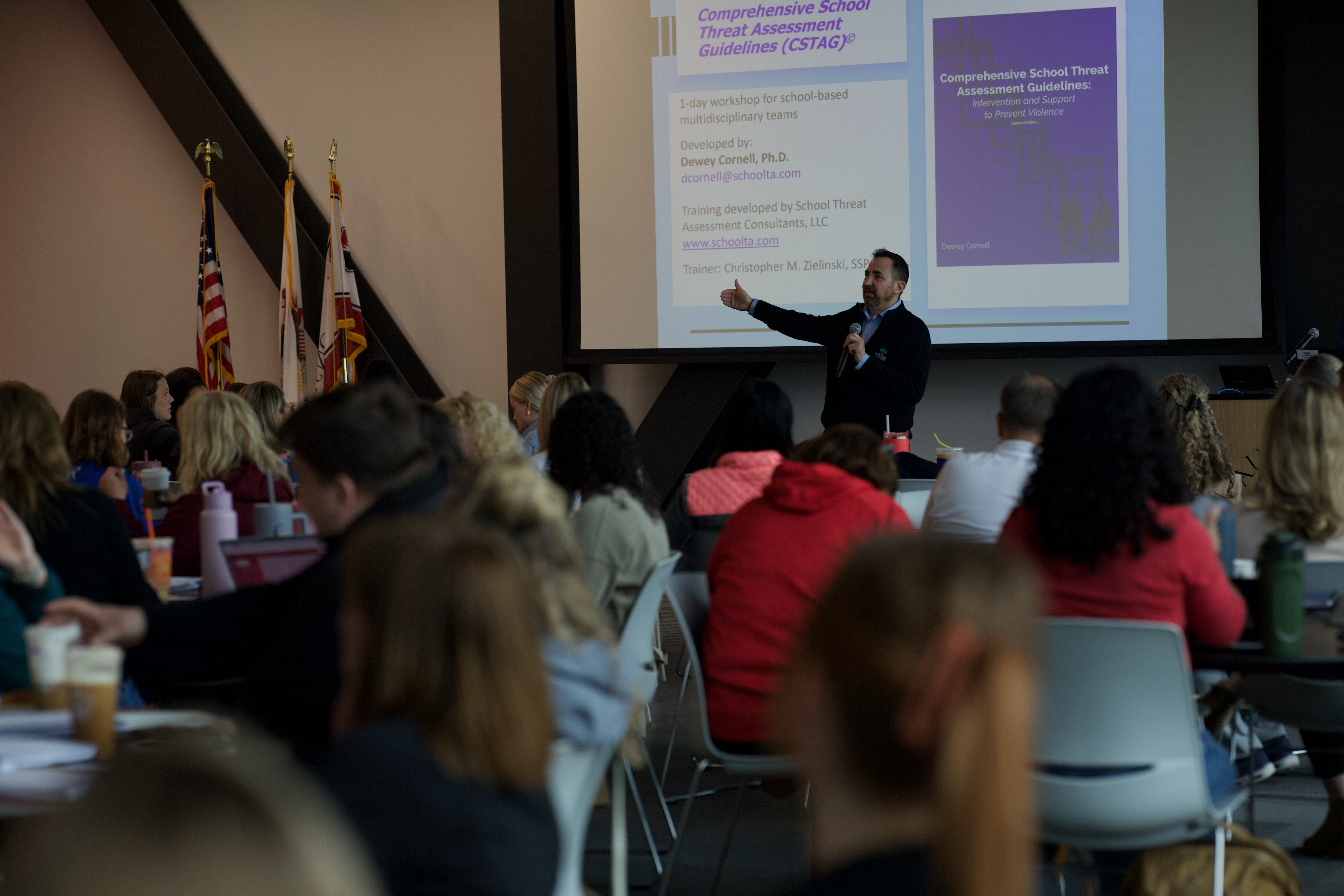 John speaking at Behavior Threat Assessment Training